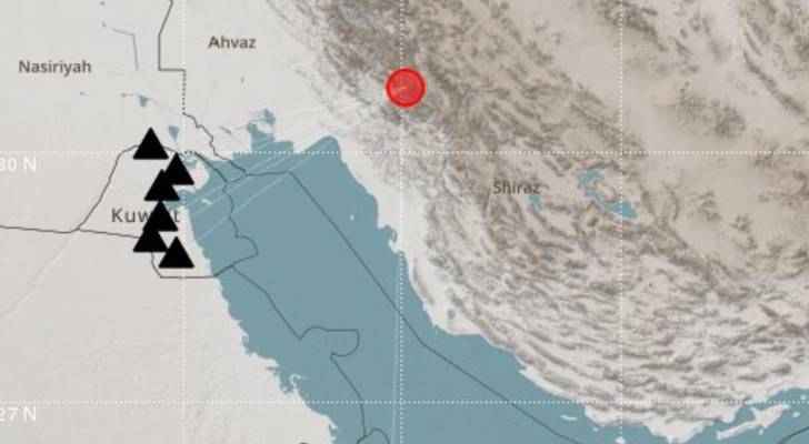 زلزال بقوة 3.4 درجة يضرب الكويت