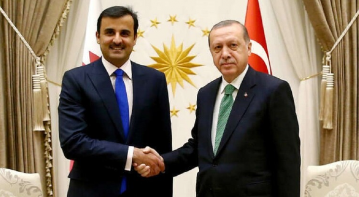 الرئيس التركيرجب طيب أردوغان وأمير قطر الشيخ تميم بن حمد آل ثاني