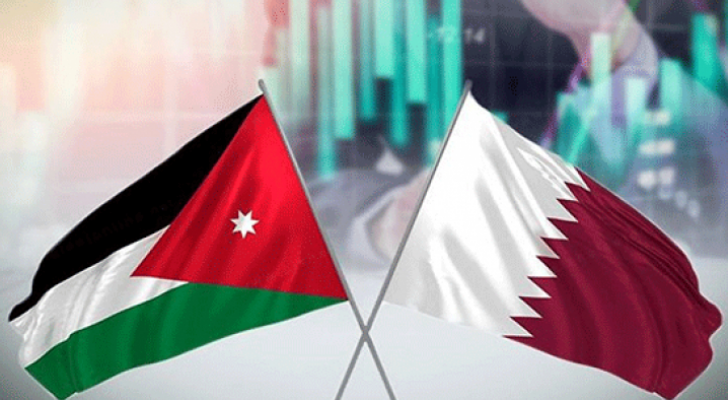 علم الأردن وقطر