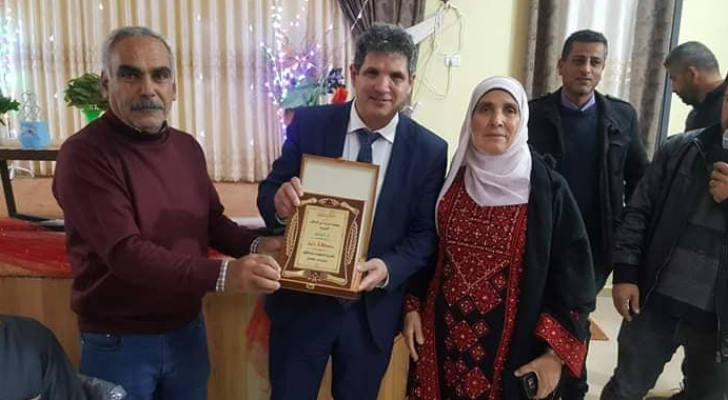 جانب من استقبال البروفيسور الفلسطيني