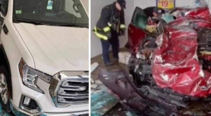فيديو وصور.. حادث مروع داخل مغسلة سيارات بأميركا