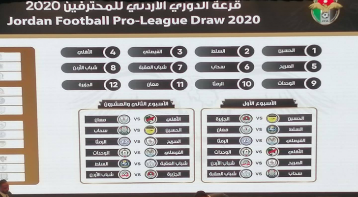 قرعة بطولة دوري المحترفين لكرة القدم