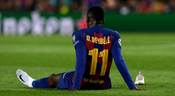 يعاني ديمبيلي كابوس اصابات منذ انتقاله الى برشلونة