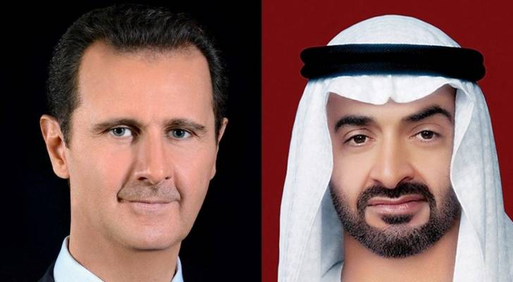 أول اتصال منذ بدء الأزمة السورية بين الأسد وولي عهد أبو ظبي