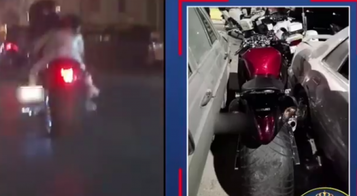 الأمن يضبط دراجة نارية وسائقها الذي ظهر بمقط فيديو يقودها بطيش وتهور