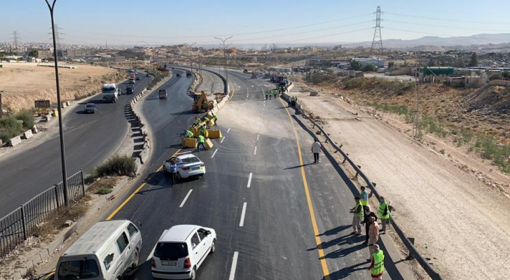"الأشغال": إنهاء 1.4 كم من مسار الباص سريع عمان - الزرقاء