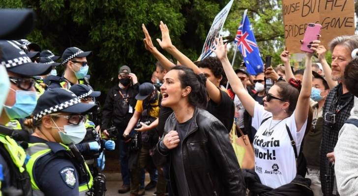 أستراليا.. تظاهرات ضد إجراءات مواجهة كورونا..فيديو