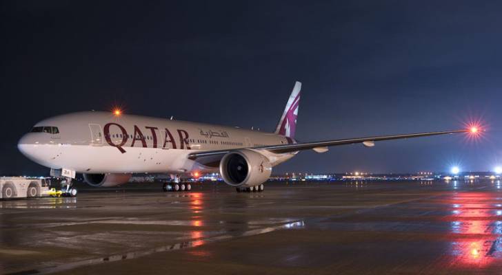 أول طائرة قطرية تدخل الأجواء السعودية أقلعت من عمّان