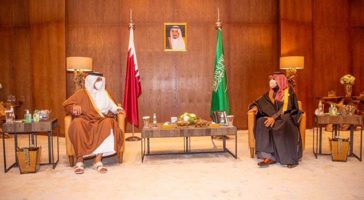 ولي العهد السعودي يبحث مع أمير قطر العلاقات الثنائية