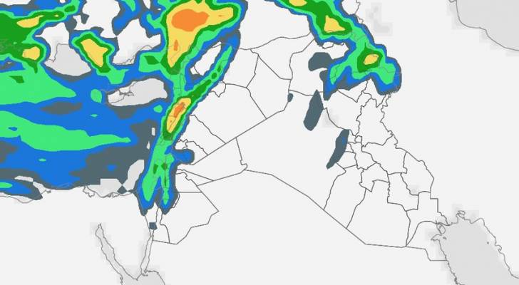 طقس العرب يكشف آخر تطورات المنخفض الجوي القادم إلى الأردن