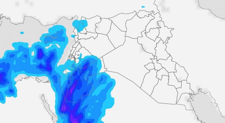 حالة شاملة من عدم الاستقرار الجوي تؤثر على الأردن من ليلة الأربعاء وتشتد الخميس