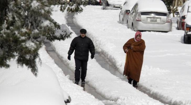 طقس العرب ينشر سماكة الثلوج في الأردن