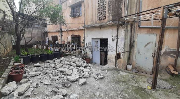 انهيار جزء من عمارة سكنية في ضاحية الأمير حسن بعمان - فيديو وصور