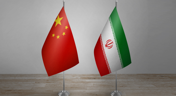علم إيران والصين