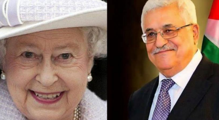 الرئيس الفلسطيني وملكة بريطانيا .. صورة مركبة