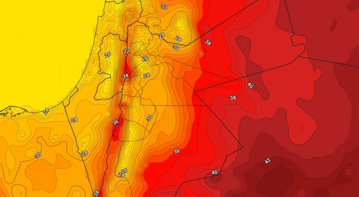 تأثر الأردن بكتلة هوائية مُعتدلة الإثنين وانخفاض على درجات الحرارة