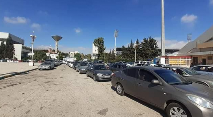 ازدحام من داخل مدينة الحسن الرياضية