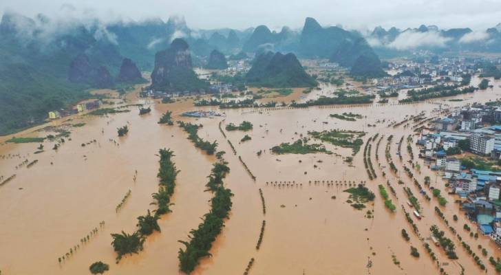 انهيار سدين جراء الأمطار الغزيرة في الصين