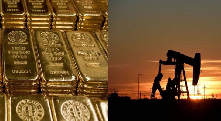 تراجع أسعار النفط وارتفاع الذهب عالميا