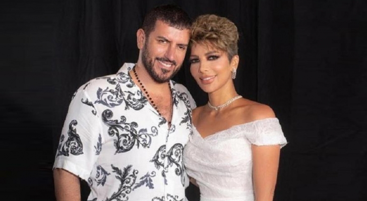 الفنانة السورية أصالة وزوجها الشاعر العراقي فائق حسن