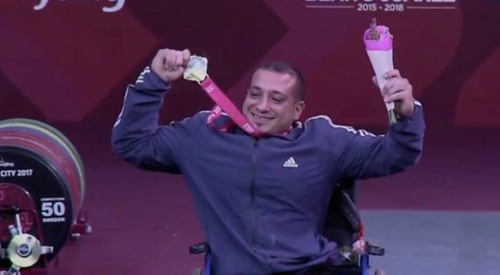 الأردني قرادة يتوج بذهبية بطولة العالم لرفع الأثقال البارالمبية