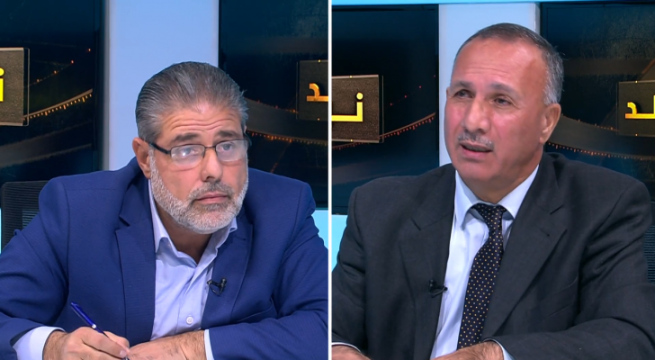 النائب جعفر ربابعة (يسار) والصحفي حمدان الحاج (يمين)