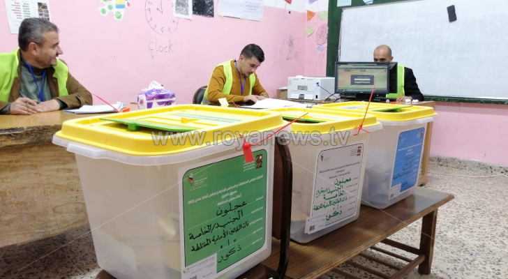 أحد مراكز الاقتراع في محافظة عجلون