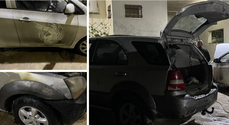 صورة المركبات بعد إحراقها - وفا