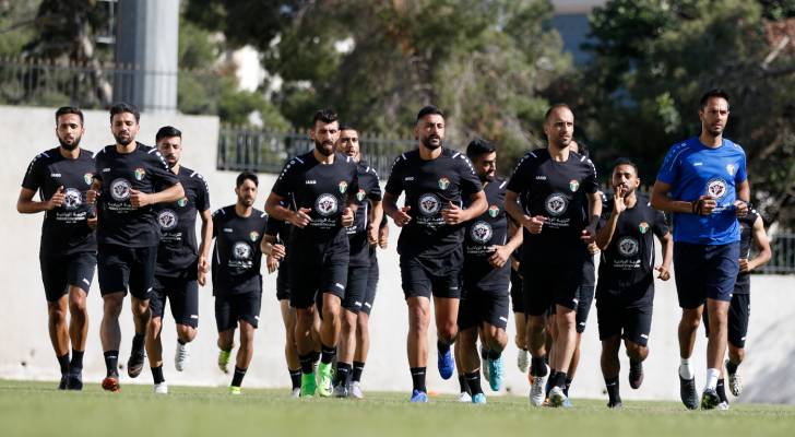 منتخب النشامى ينهي تدريباته تأهبا للمغادرة إلى قطر الثلاثاء