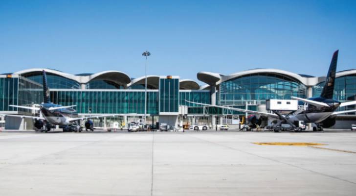 نمو حركة الطائرات عبر مطار الملكة علياء بنسبة ٤%