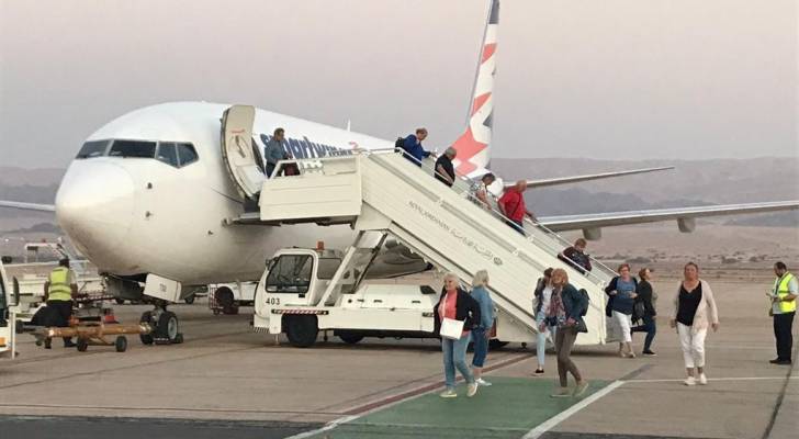 ١٨٥ سائحا سلوفاكيا يصلون العقبة عبر طيران عارض مدعوم من تنشيط السياحة