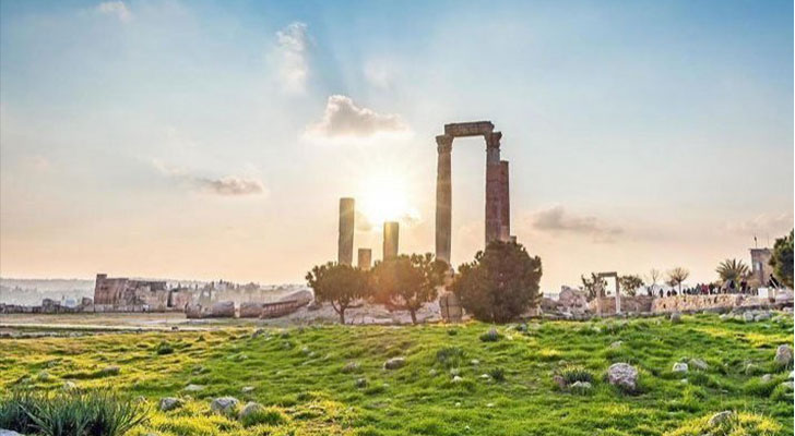 آثار جبل القلعة في العاصمة عمان