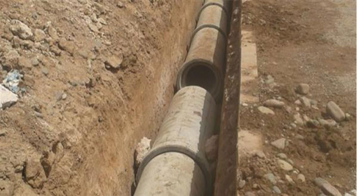 صورة أرشيفية أحد مشاريع الصرف الصحي