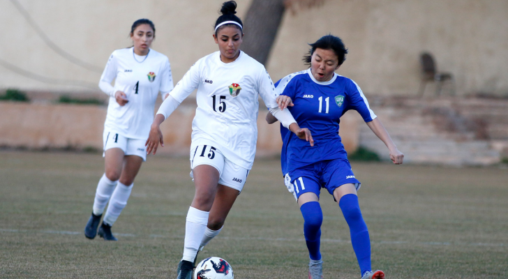 لاعبة المنتخب الوطني رانية سلامة من المباراة