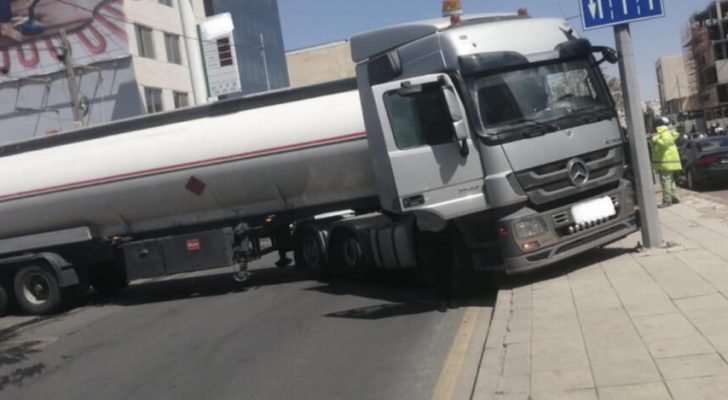تعطل صهريج محروقات