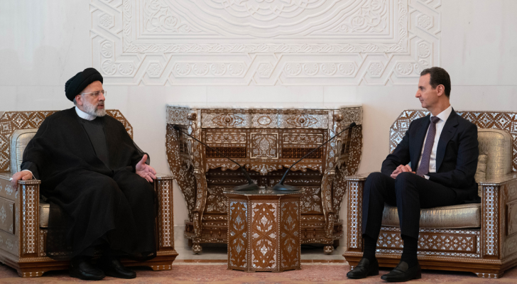 الرئيس السوري خلال استقباله الرئيس الإيراني
