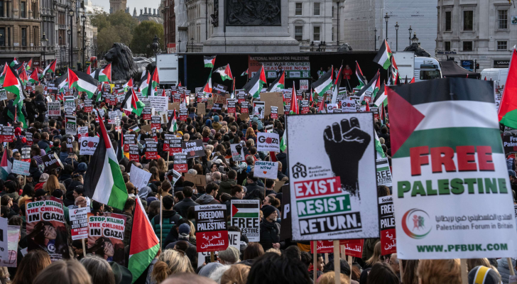 مظاهرات داعمة لفلسطين في إحدى المدن الأوروبية - أرشيفية