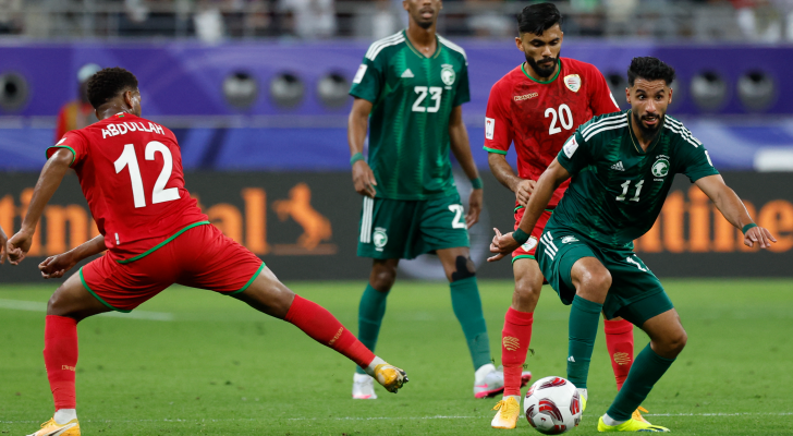 من مباراة السعودية وعمان