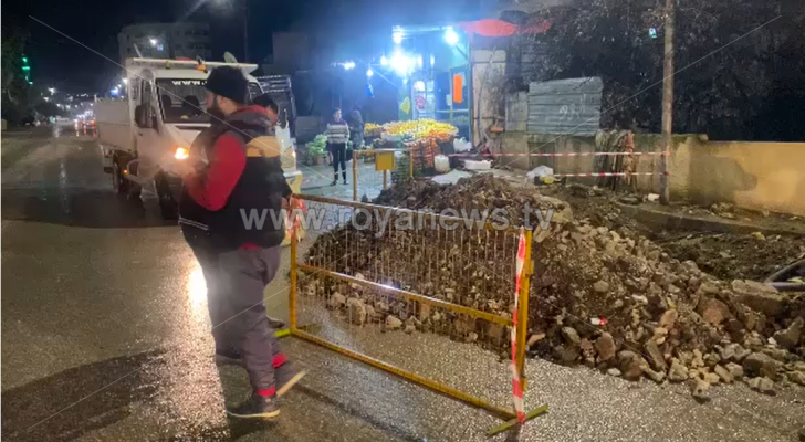 انهيار حفرة امتصاصية في شارع الأغوار القديم ببلدة حوفا