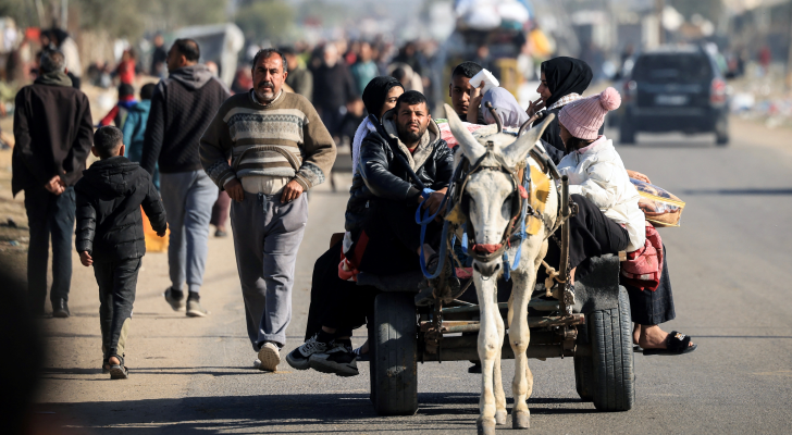 فلسطينيون نزحوا من خان يونس إلى رفح جنوبي قطاع غزة