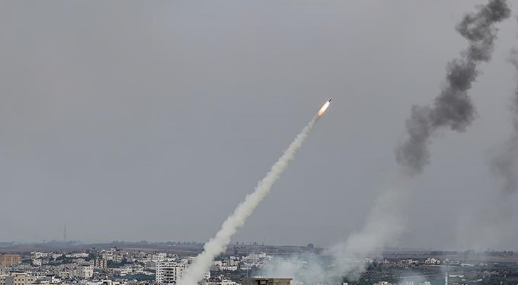 رشقة صاروخية من غزة