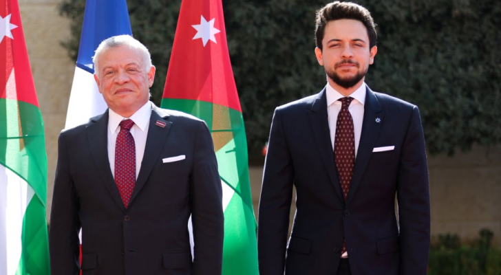 جلالة الملك عبدالله الثاني وسمو الأمير الحسين بن عبدالله الثاني ولي العهد