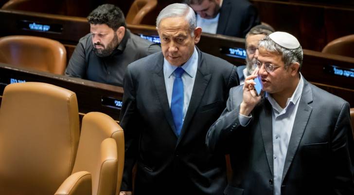 رئيس وزراء الاحتلال الإسرائيلي بنيامين نتنياهو ووزير الأمن القومي بحكومته إيتمار بن غفير