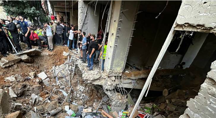 المبنى الذي استهدفه الاحتلال الإسرائيلي في ضاحية بيروت الجنوبية
