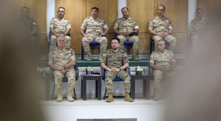 نائب الملك يتابع جانبا من تمرين عسكري في كلية القيادة والأركان الملكية الأردنية