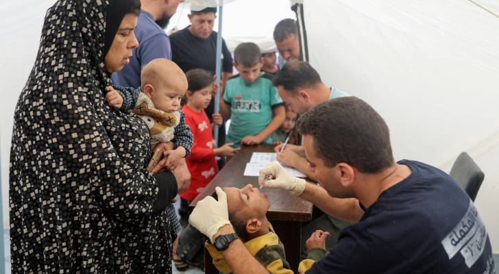 حملة تطعيم الأطفال في غزة