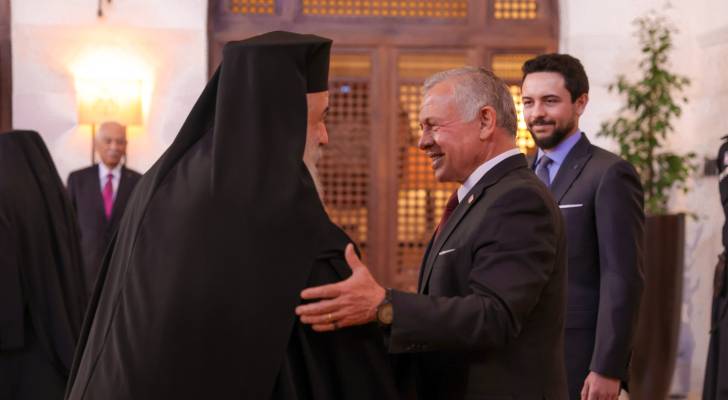 الملك يستقبل قيادات دينية مسيحية وإسلامية مقدسية وأردنية