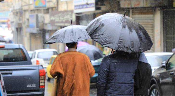 أجواء ماطرة في الأردن