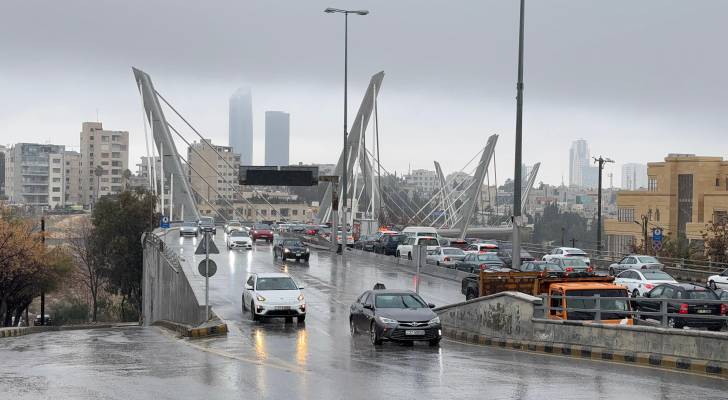 أجواء ماطرة في العاصمة عمان