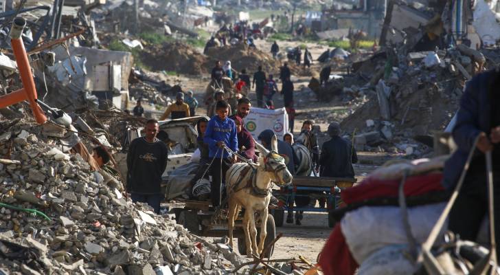 نازحون فلسطينيون في قطاع غزة